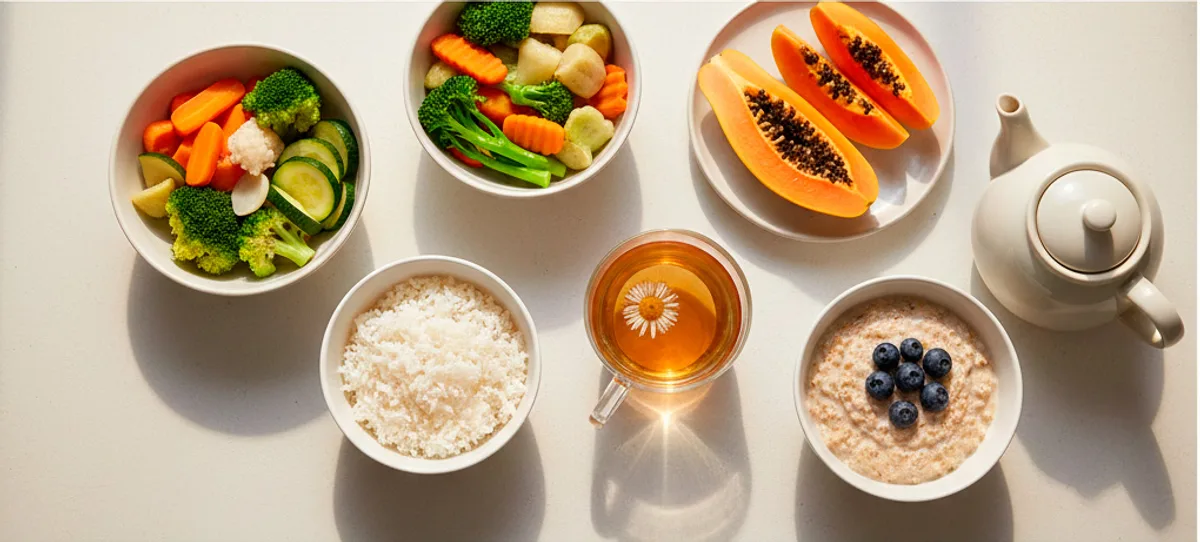 Menú de emergencia de 7 días para crisis digestivas